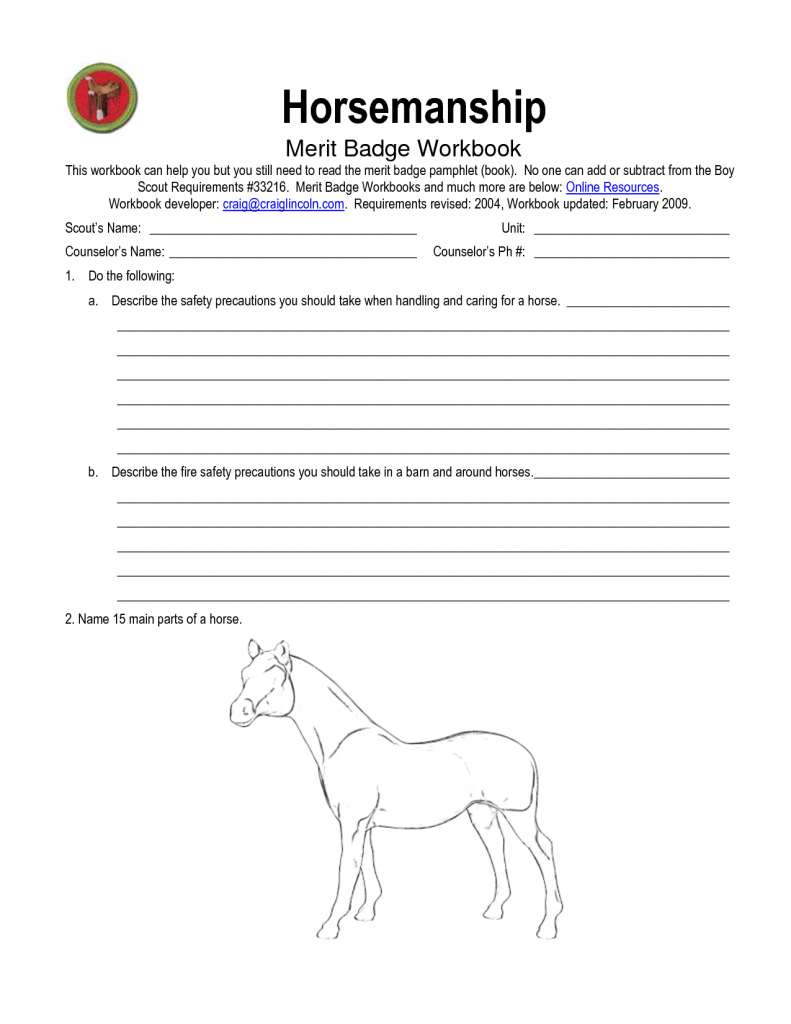 18 Best Images Of Worksheets About Horses Horse