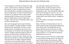 1a A Christmas Carol The Story Worksheet A