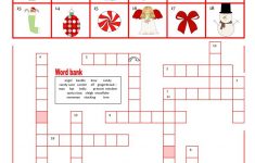 A Christmas Crossword With Word Bank English ESL