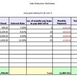 A Free Debt Reduction Worksheet That S Simple And Effective