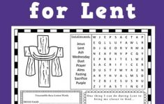 Ash Wednesday Or Lent Activity Page Printable Real Life