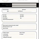 Character Development Worksheet Db Excel