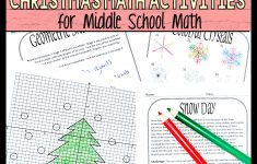 Christmas Activity Worksheets For Middle School Math