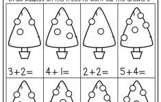 Christmas Addition Math Worksheet For Kindergarten In 2020