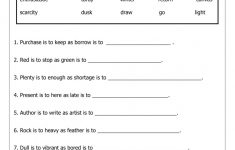 Christmas Analogies Worksheet Answer Key