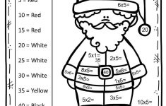 Christmas Color By Number Multiplication Facts One To Five