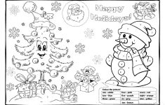 Christmas Colouring 1 English ESL Worksheets For