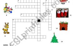 CHRISTMAS CROSSWORD ESL Worksheet By Catseyes