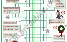 Christmas Crossword Worksheets Pdf