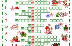 Christmas Crossword Worksheets Pdf