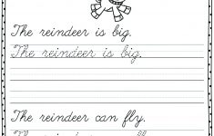 Christmas Cursive Handwriting Worksheets