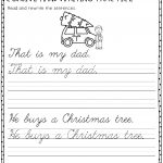 Christmas Cursive Handwriting Worksheets  From Christmas Handwriting Practice Worksheets