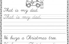 Christmas Cursive Handwriting Worksheets