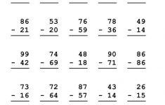 Christmas Double Digit Subtraction Worksheet Have Fun