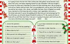 Christmas Is Coming Reading Comprehension English ESL