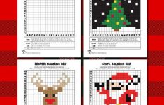 Christmas Mystery Pictures Grid Coloring Pages Woo Jr