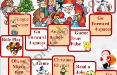 Christmas Party Board Game ESL Worksheet By Elfelena