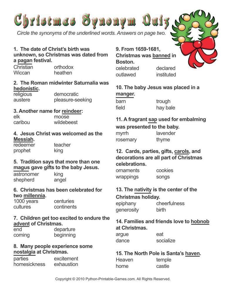 Christmas Printable Christmas Games Christmas 