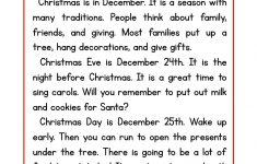 Christmas Reading Comprehension Worksheet Have Fun Teaching