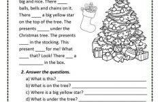 Christmas Reading Comprehension Worksheets Christmas Tree