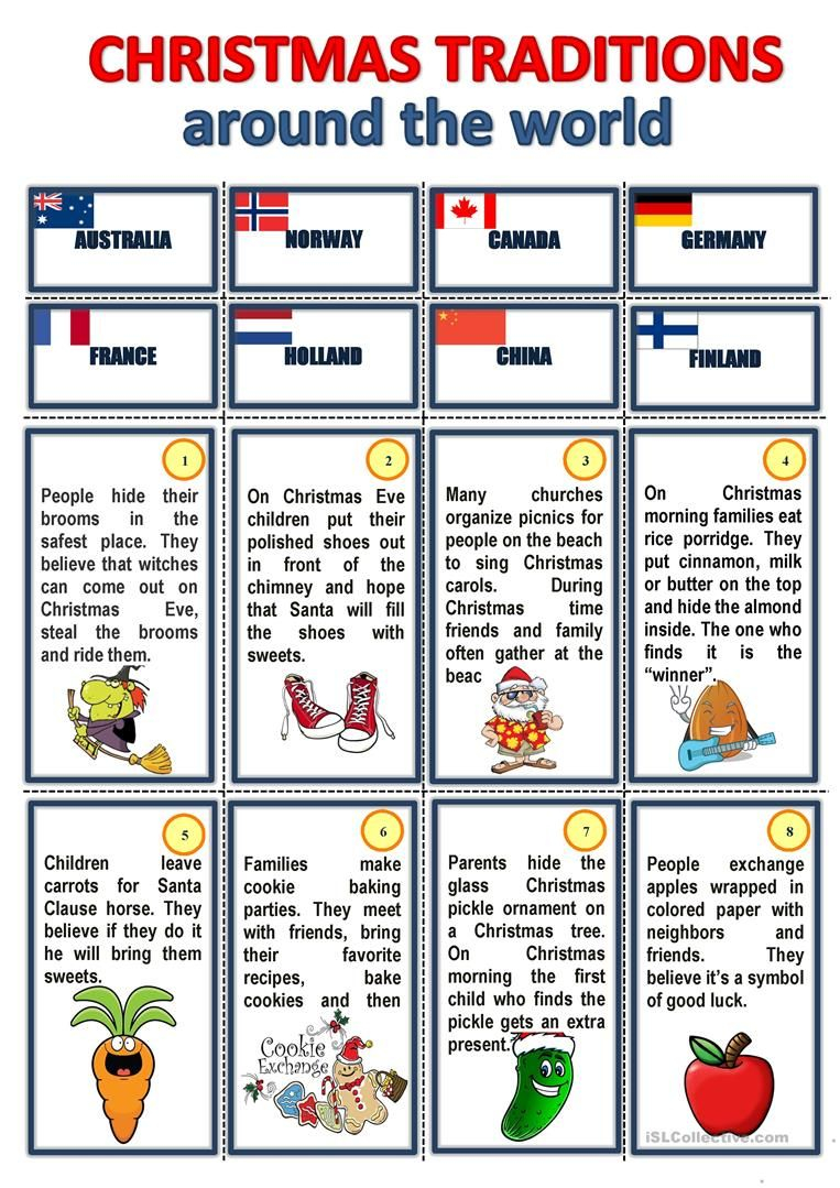 Christmas Traditions Around The World English ESL