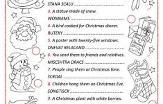 CHRISTMAS WORD SCRAMBLE English ESL Worksheets For