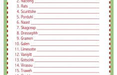 Christmas Word Scramble Free Printable The Flanders