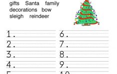 Christmas Words ABC Order Worksheet Christmas Worksheets