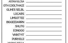 Christmas Worksheet Word Scramble Landeelu