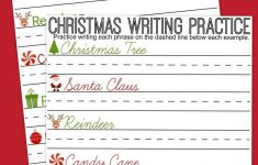 Christmas Writing Practice Sheets A Mom s Take