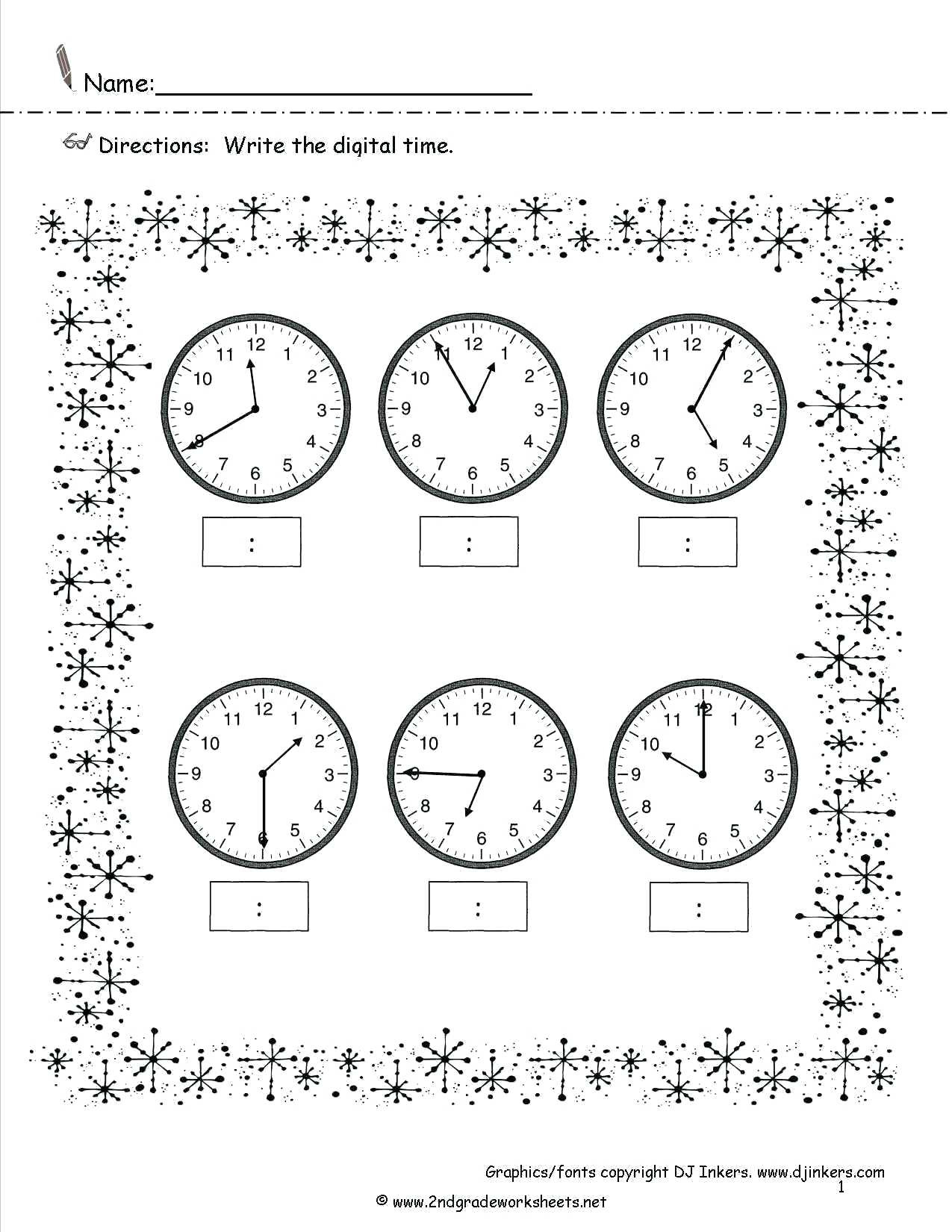 Clock Worksheets Grade 1 Db excel