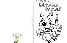 DIY Free Printable Birthday Card For Kids To Decorate And