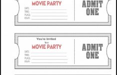 Editable Ticket Template Free Addictionary