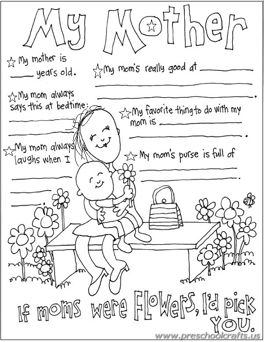 Elemantry Free Printable Mothers Day Worksheets 