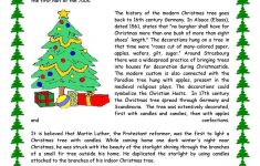 Esl Christmas Reading Comprehension Worksheets