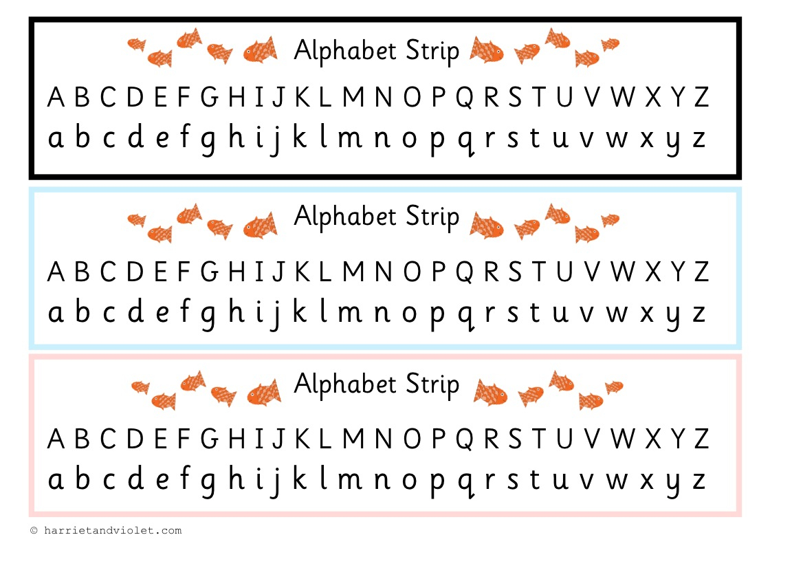 Fish Alphabet Strip Free Teaching Resources Print Play 