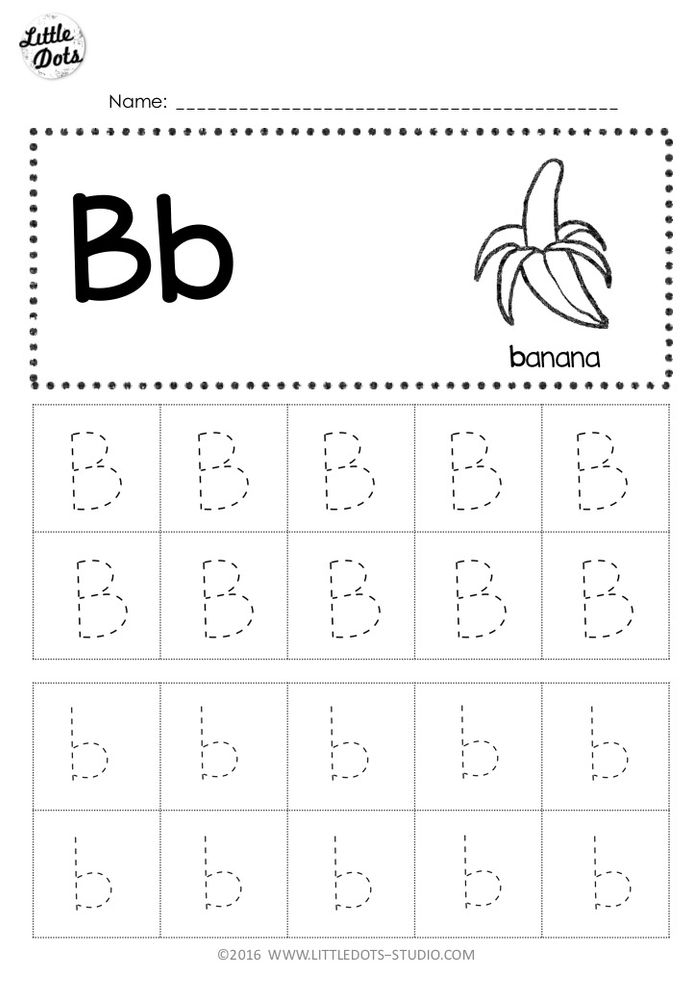 Free Letter B Tracing Worksheets