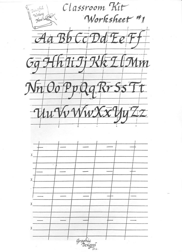 Free Printable Calligraphy Alphabet Practice Sheets ...