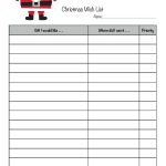 Free Printable Christmas Wish List For Kids Adults