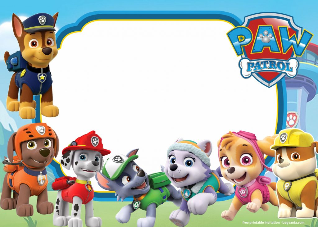 FREE Printable Paw Patrol Invitation Templates Lookout 