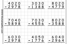 Free Subtraction With Regrouping Worksheets 3rd Grade