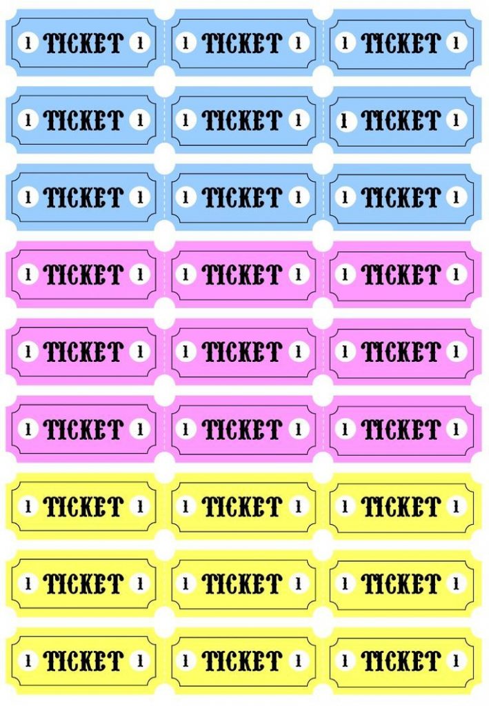 Free Ticket Sheet Printable Tickets Carnival Tickets