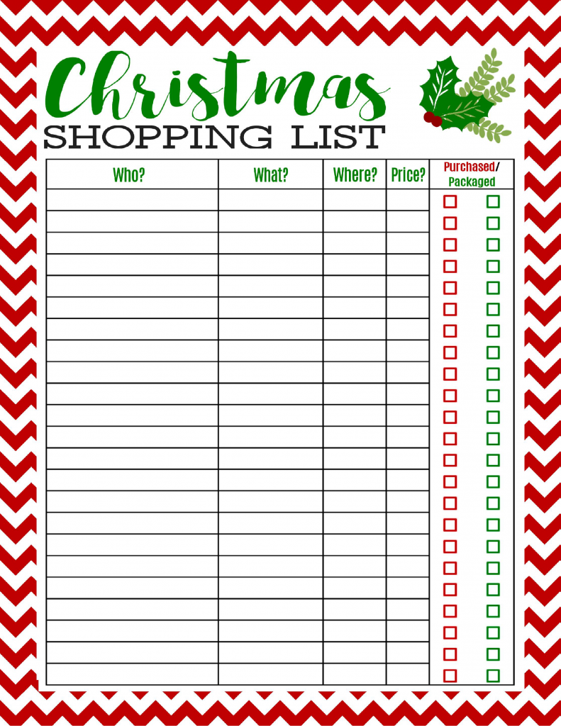 Freebie Printable Christmas Shopping List Mom 4 Real