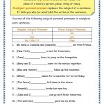 Grade 3 Grammar Topic 10 Personal Pronouns Worksheets
