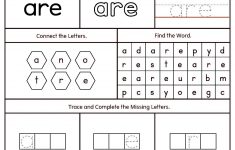 High Frequency Word ARE Printable Worksheet