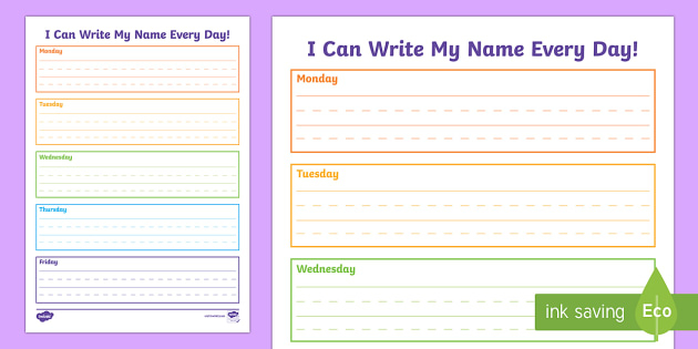 I Can Write My Name Handwriting Worksheet Worksheet