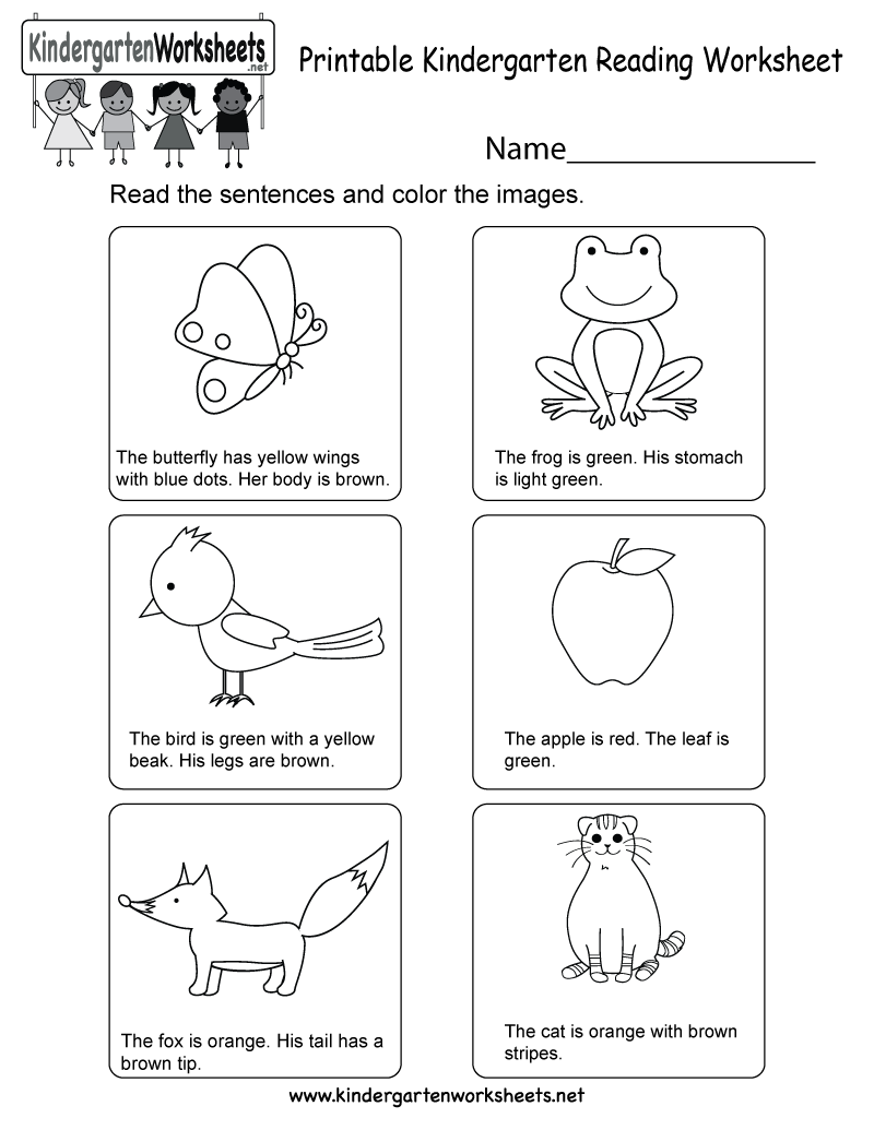 Kindergarten Reading Comprehension Pdf Worksheets Free 