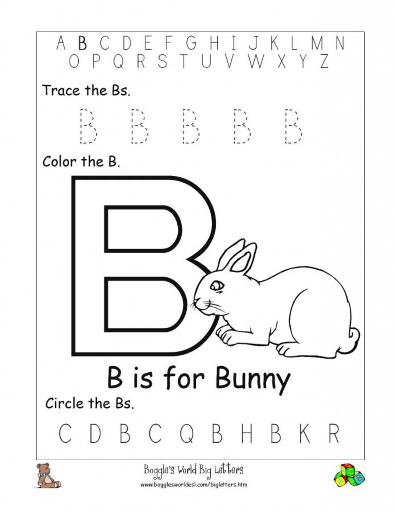 Letter B Worksheets To Printable Letter B Worksheets