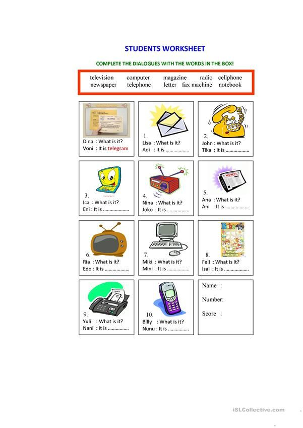 Means Of Communication Worksheet Means Of Communication 