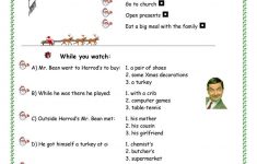 Mr Bean Merry Xmas English ESL Worksheets For Distance